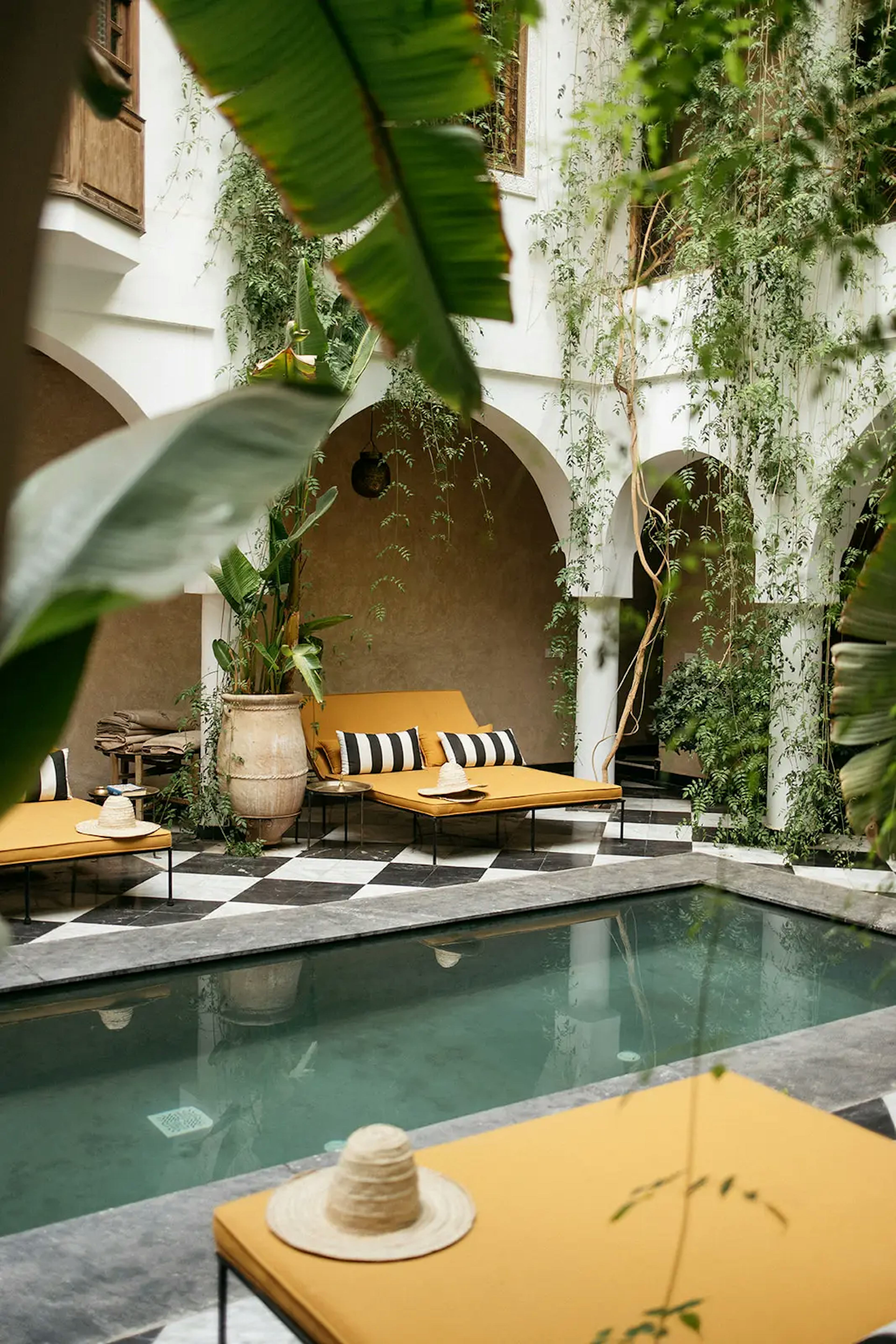 décor of the villa in Marrakech