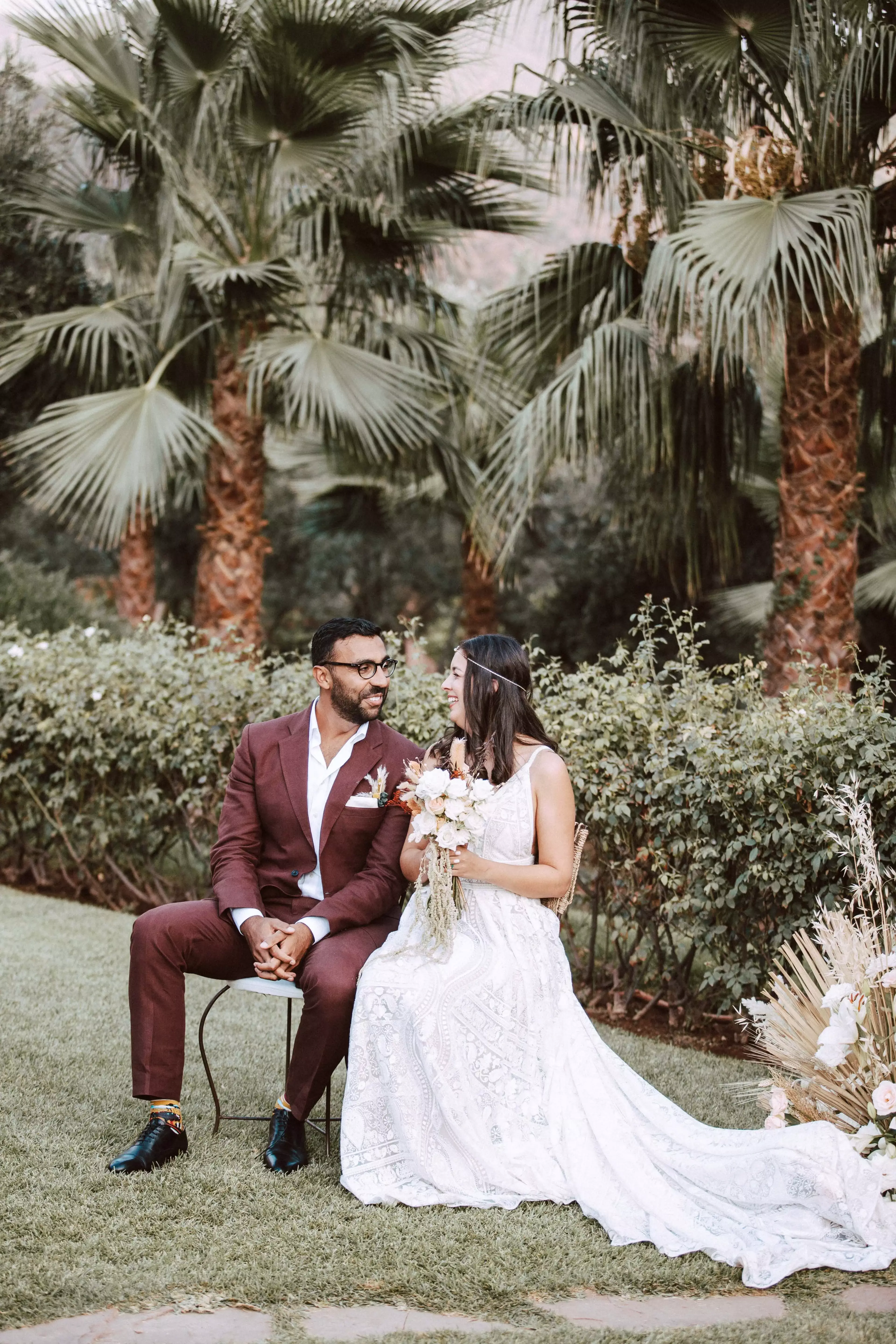 Couple during ceremony in Marrakech