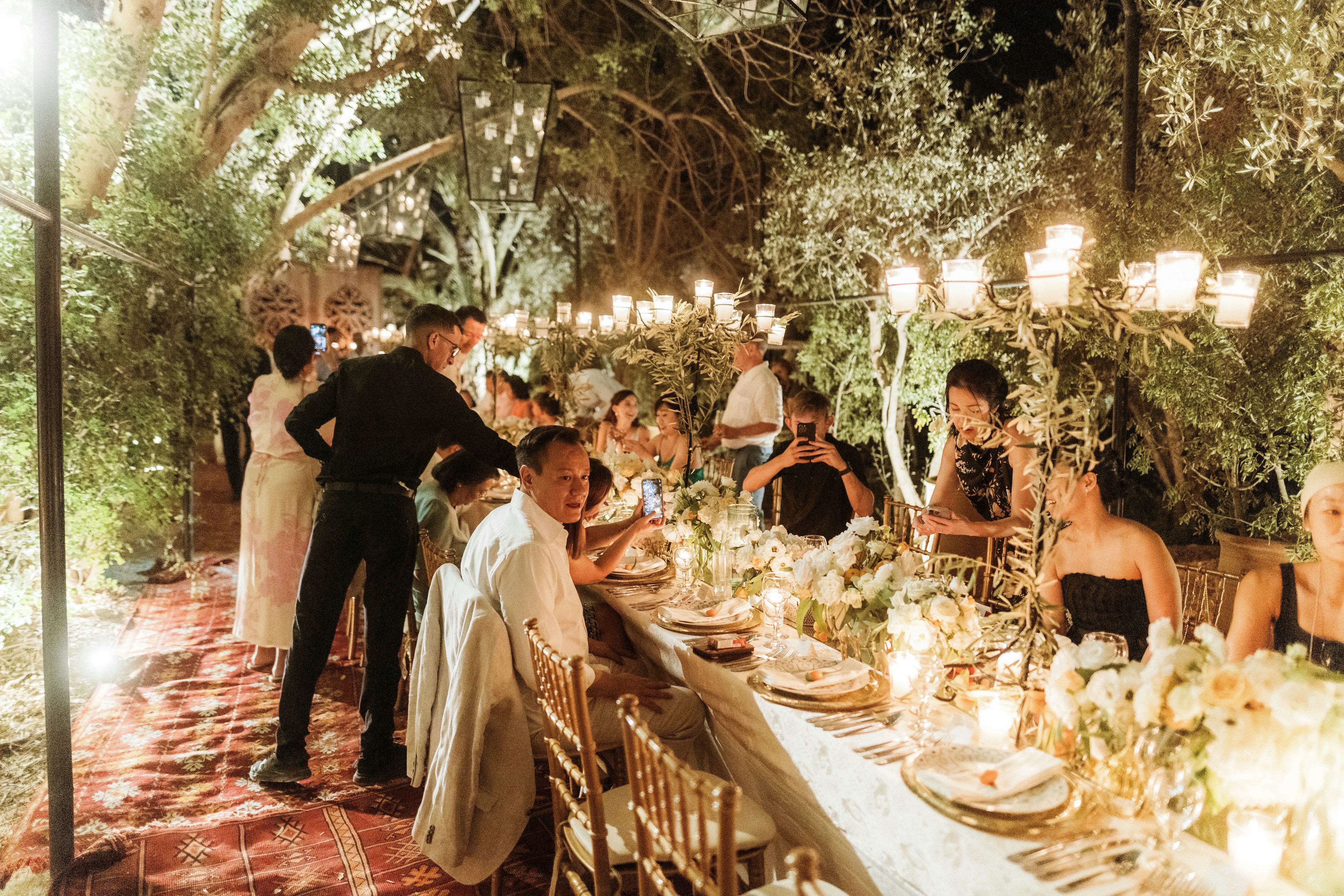 Romantic wedding reception Marrakech