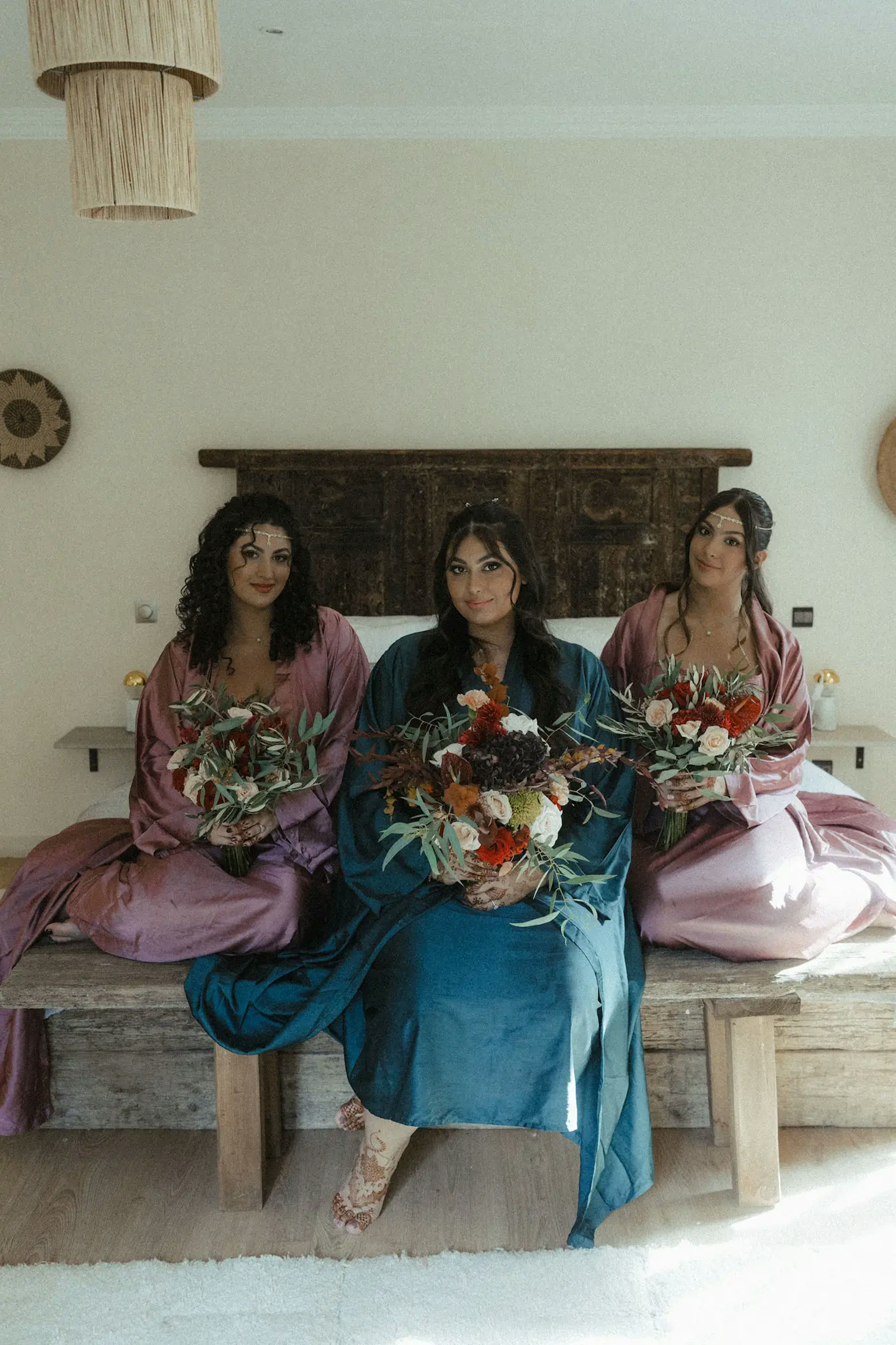 The bride with her bridesmaids