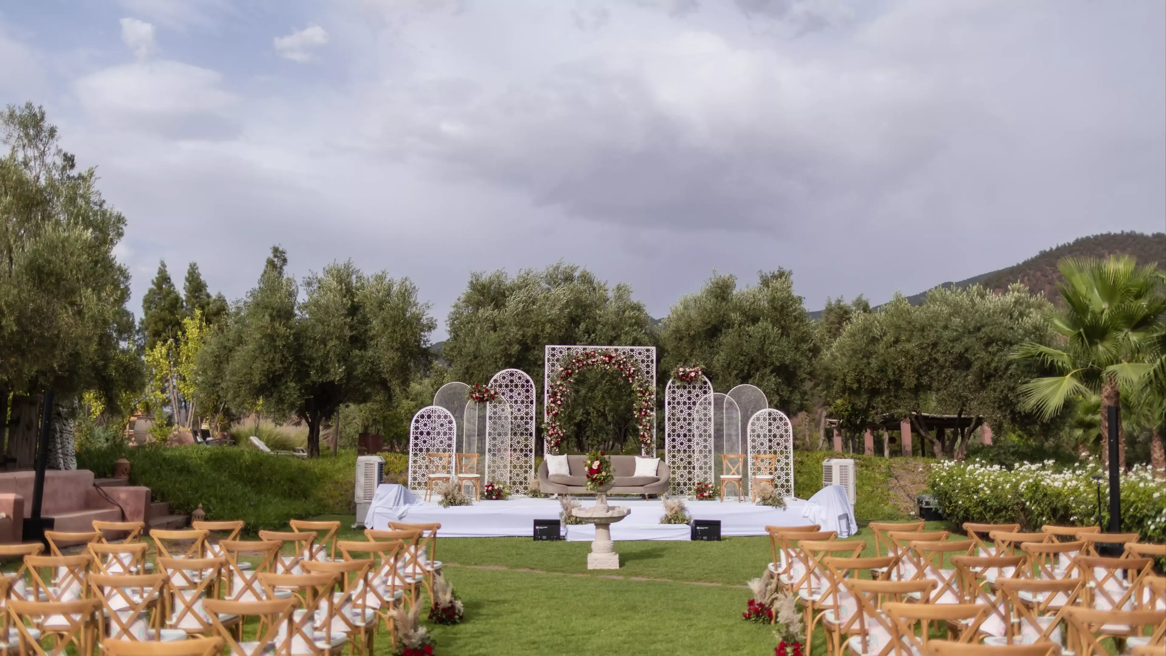 wedding ceremony set up 