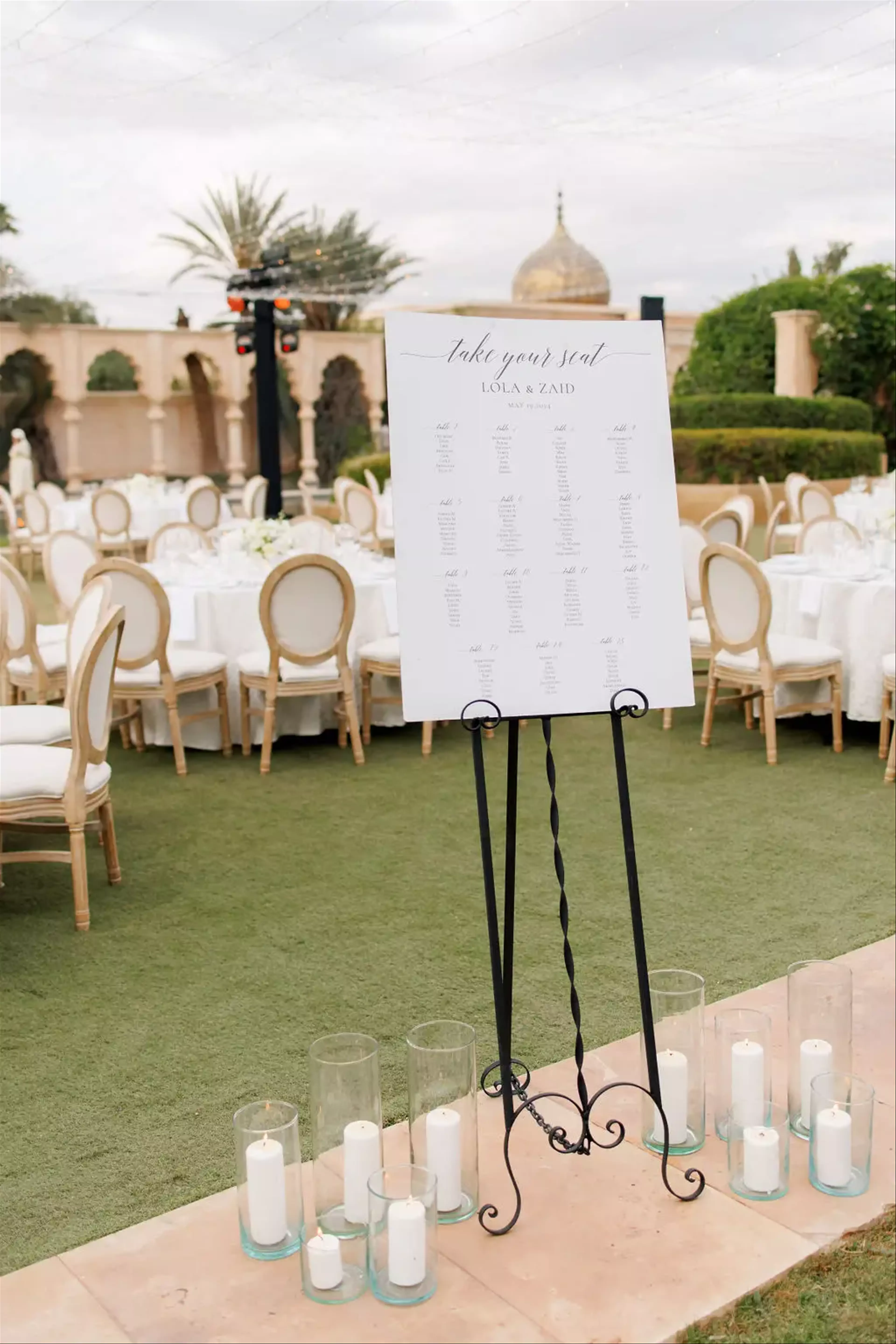 White wedding ceremony in Marrakech 