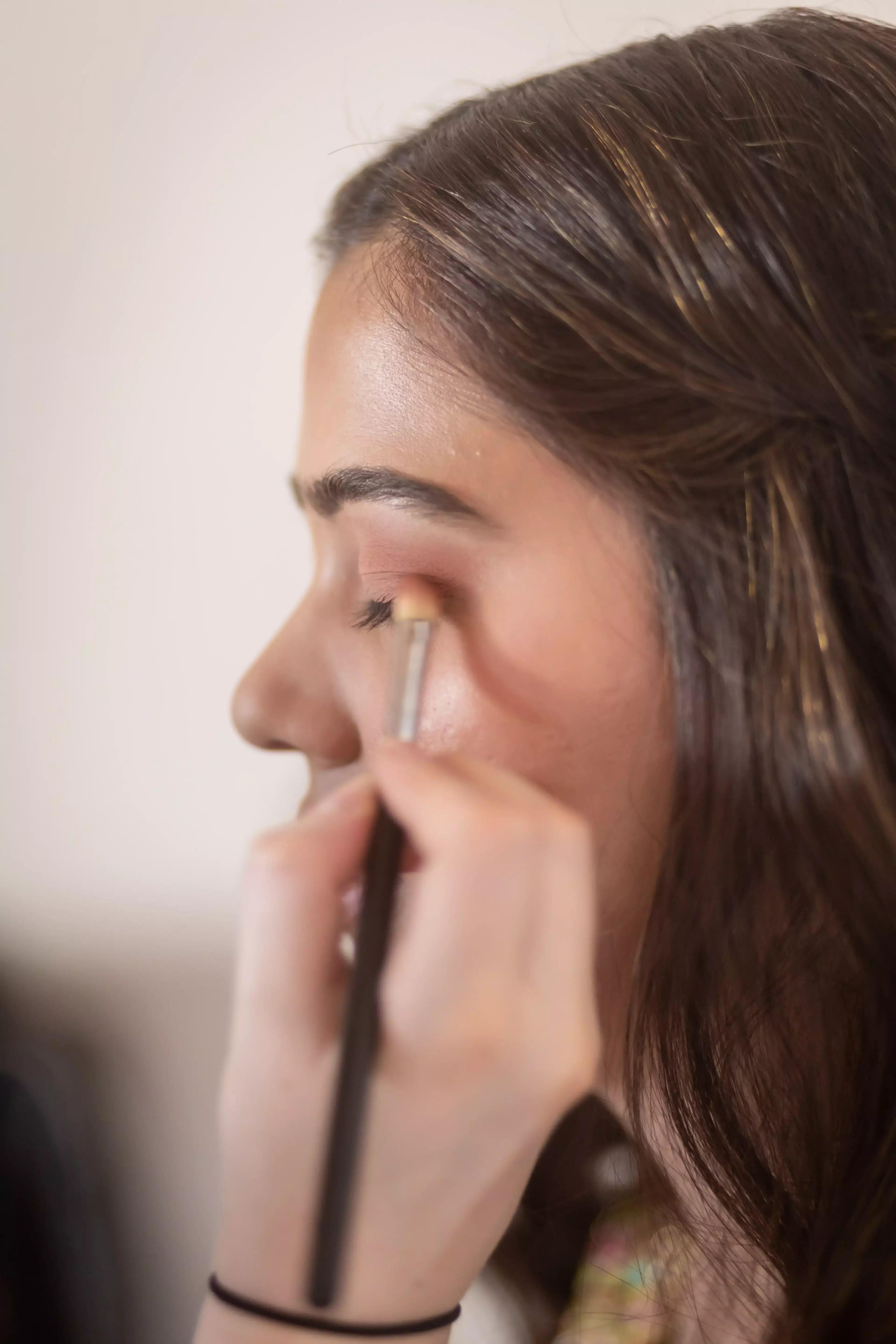 Bride getting ready