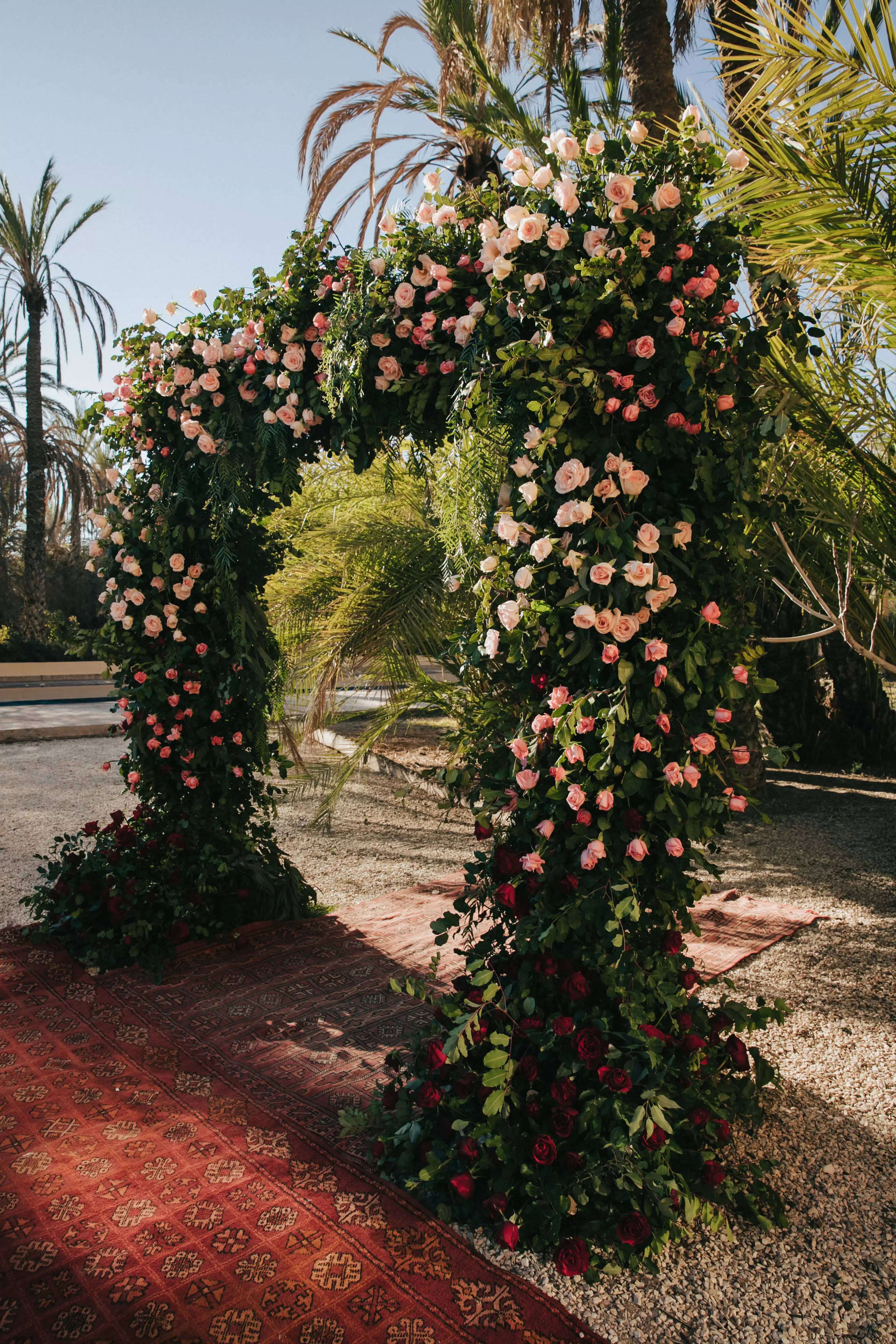 Wedding floral arch Marrakech 