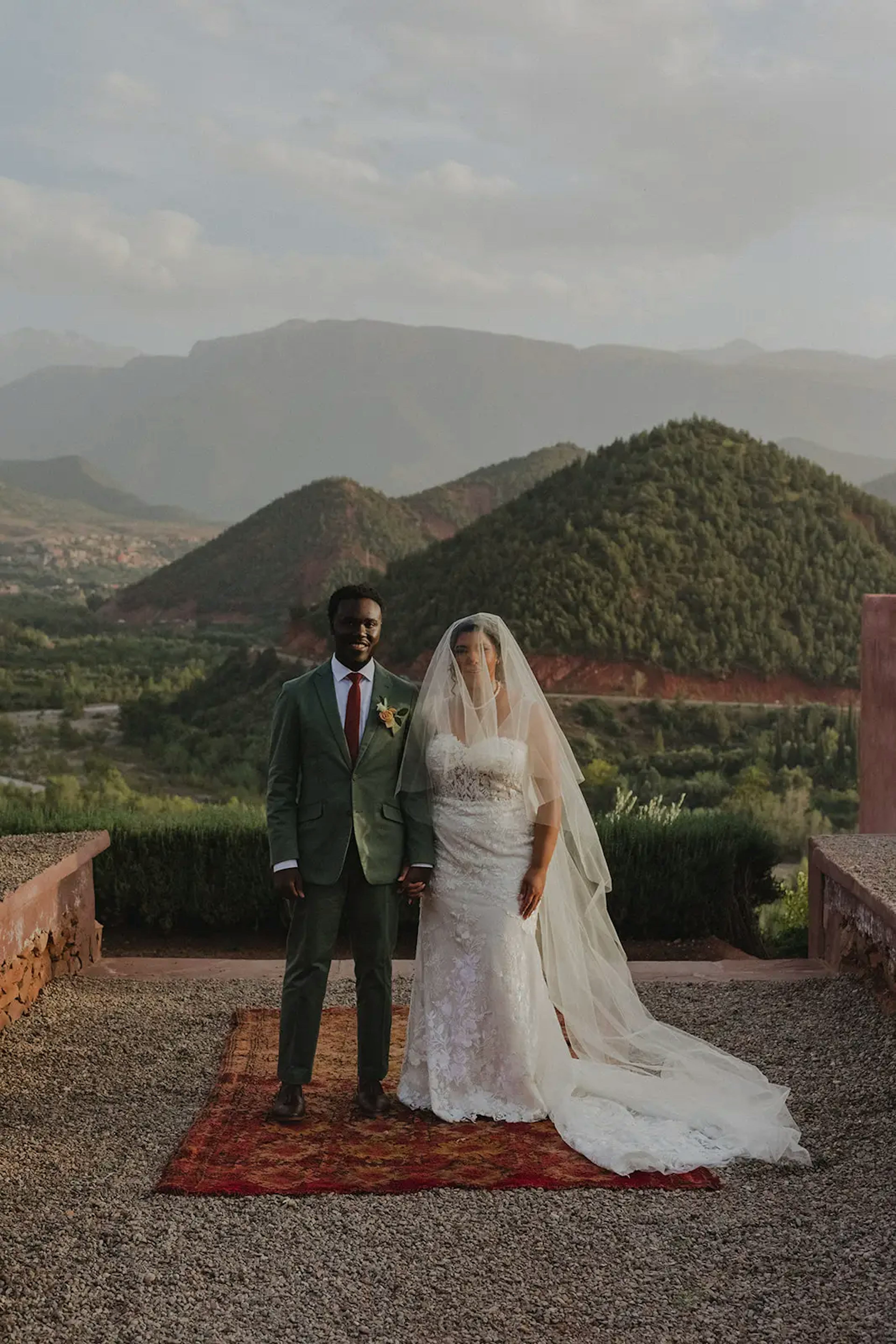 Couple with Mountain backdrop Marrakech