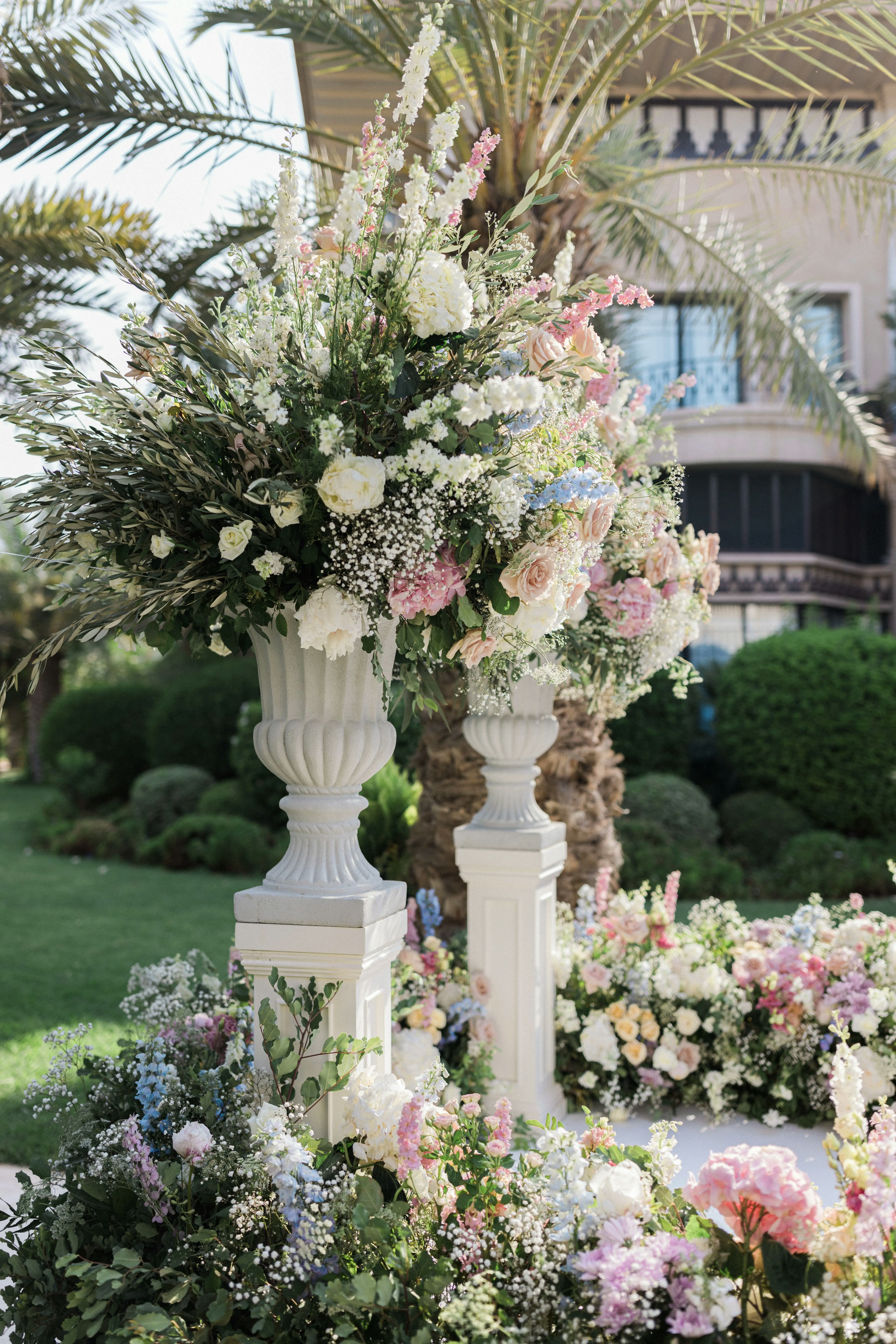 Statement wedding floral display