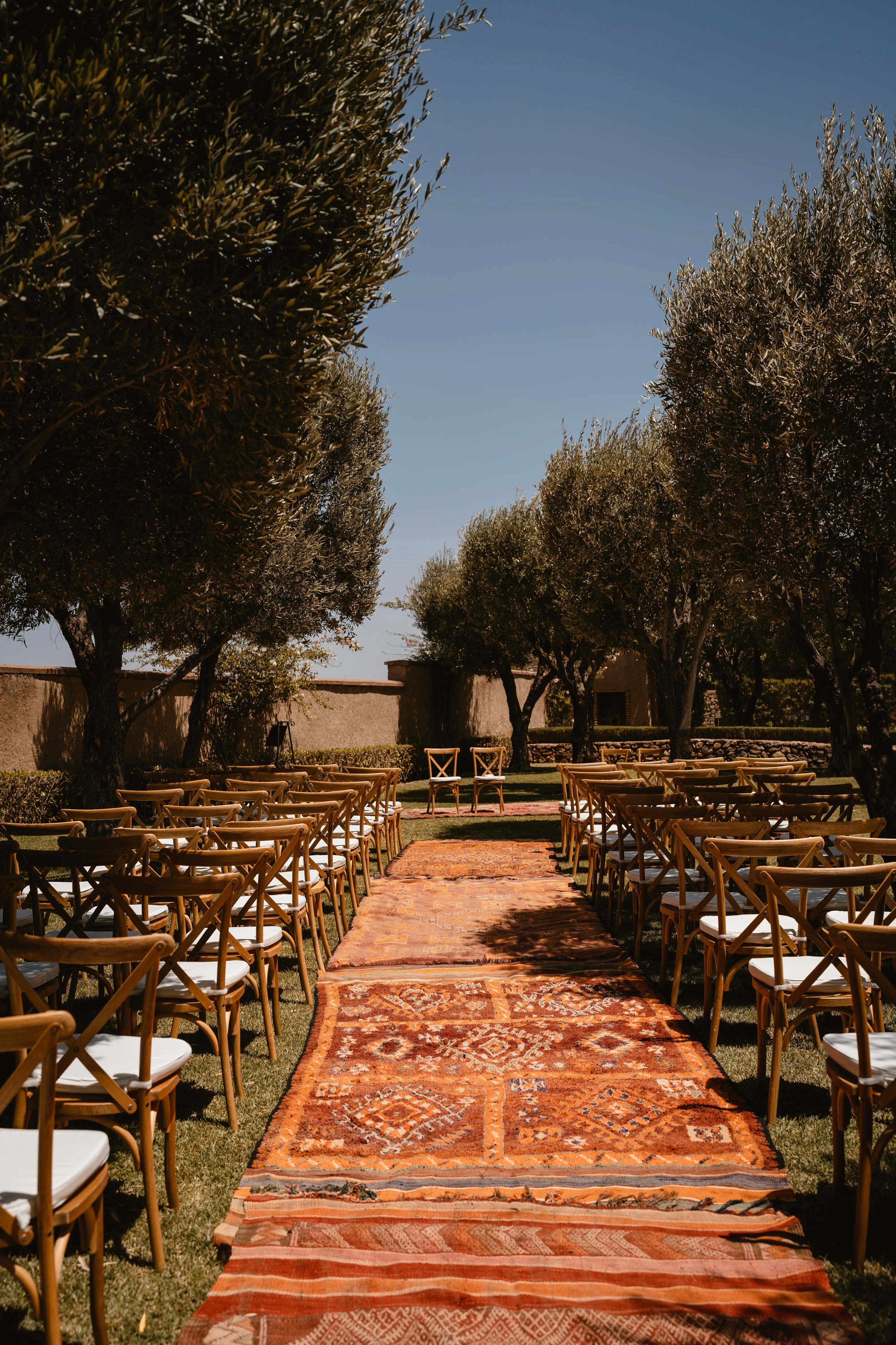 Moroccan carpet wedding ceremony 