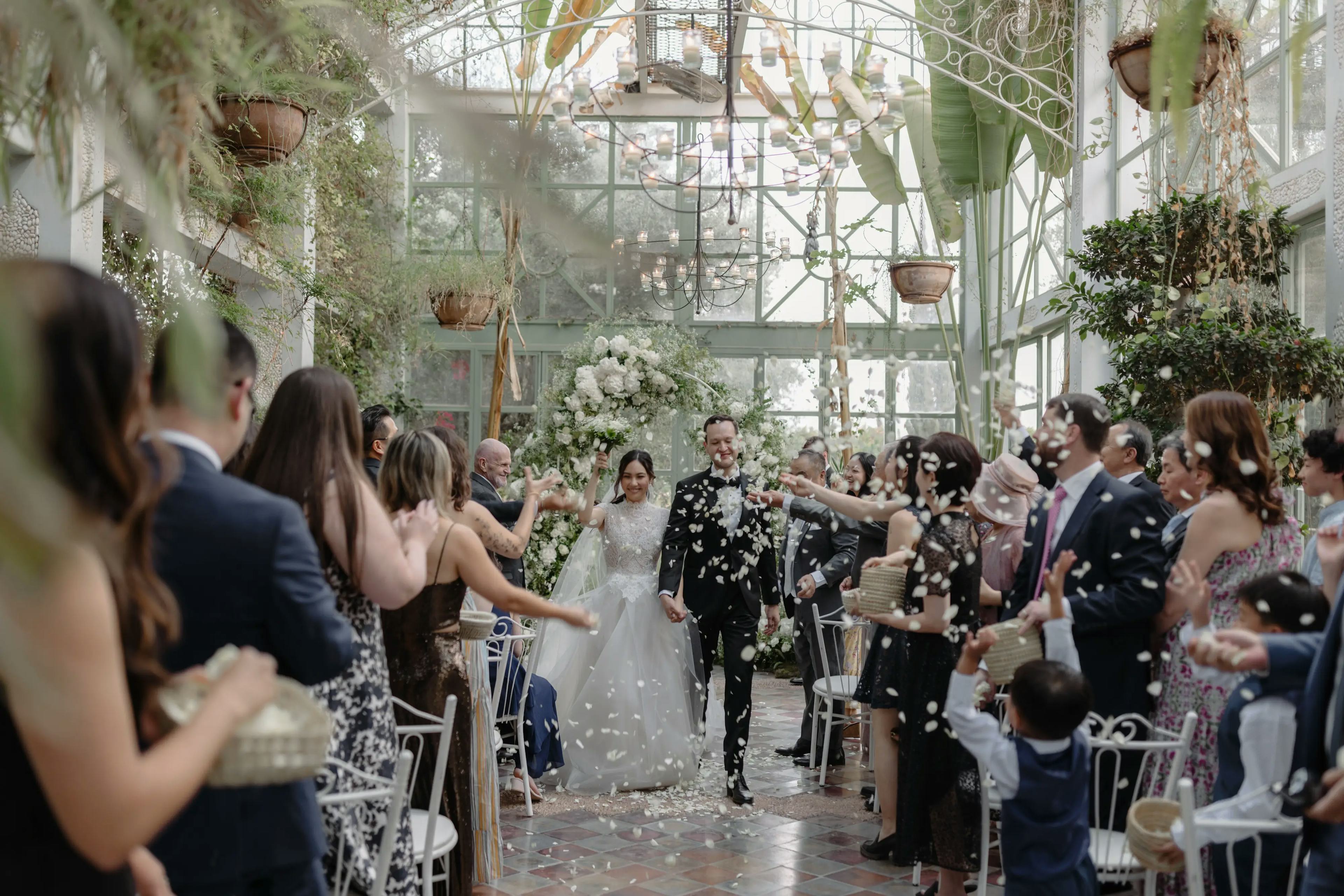 Wedding ceremony confetti