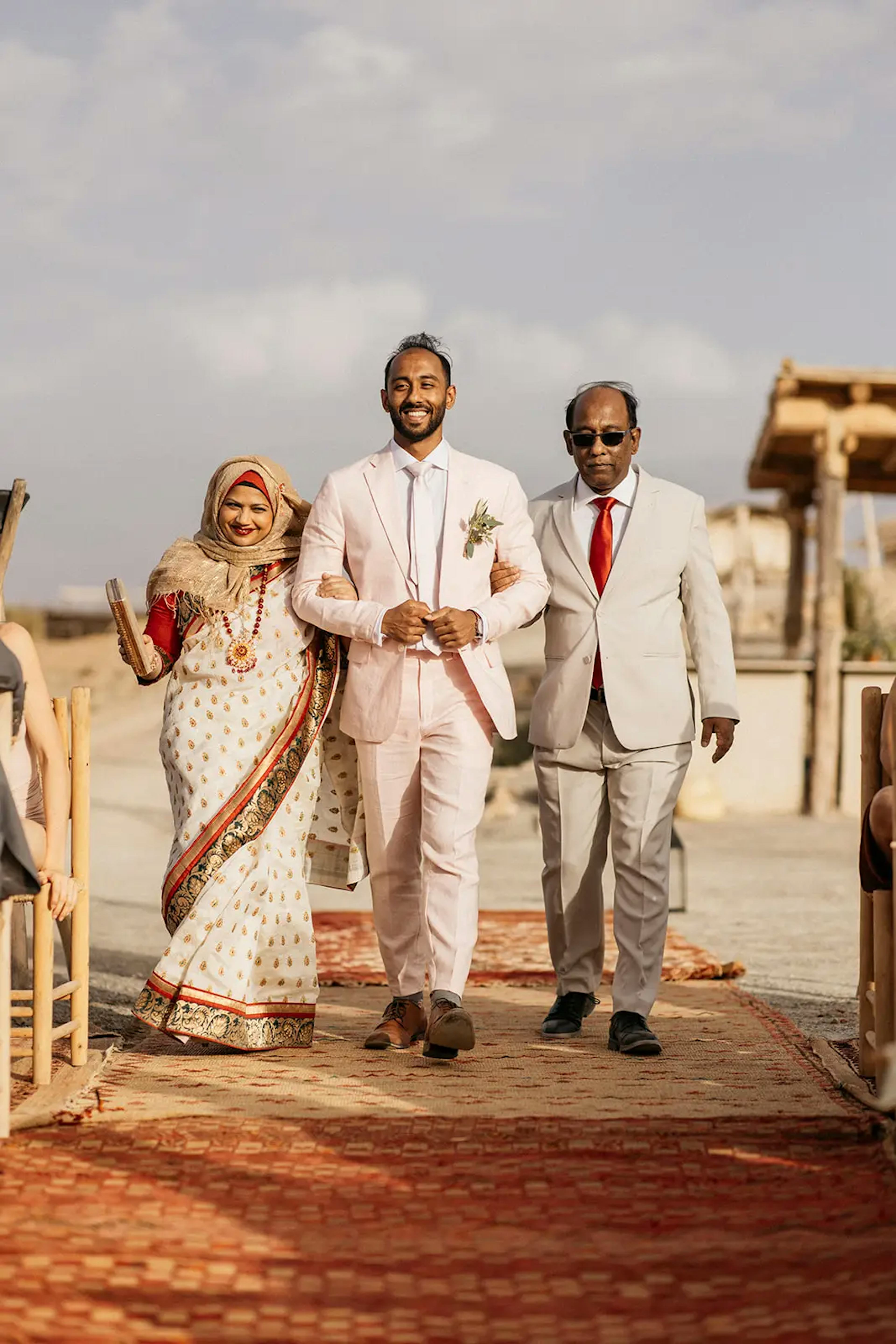 Walking down the aisle in Agafay desert