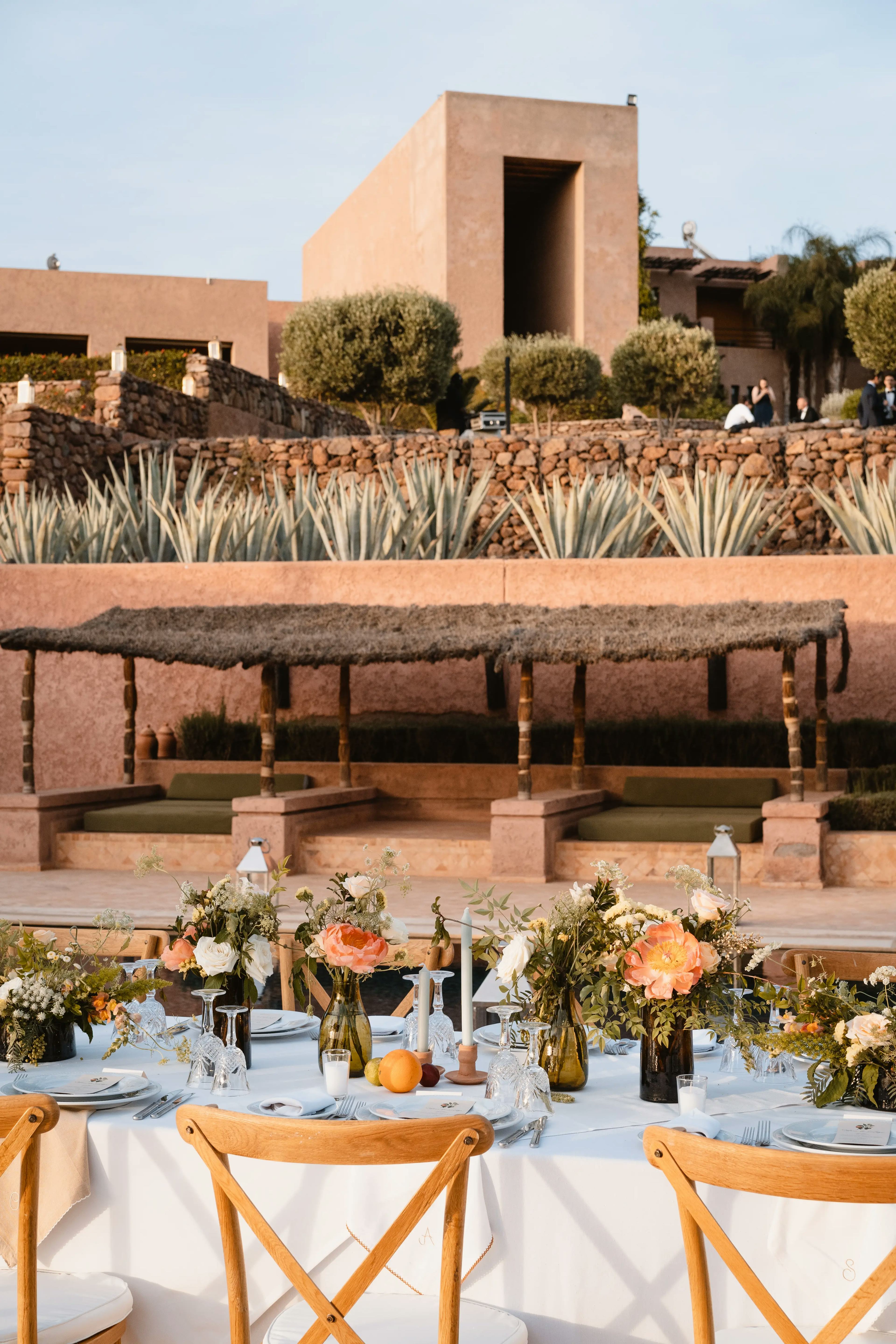 wedding chair decor in Moroccan wedding venue