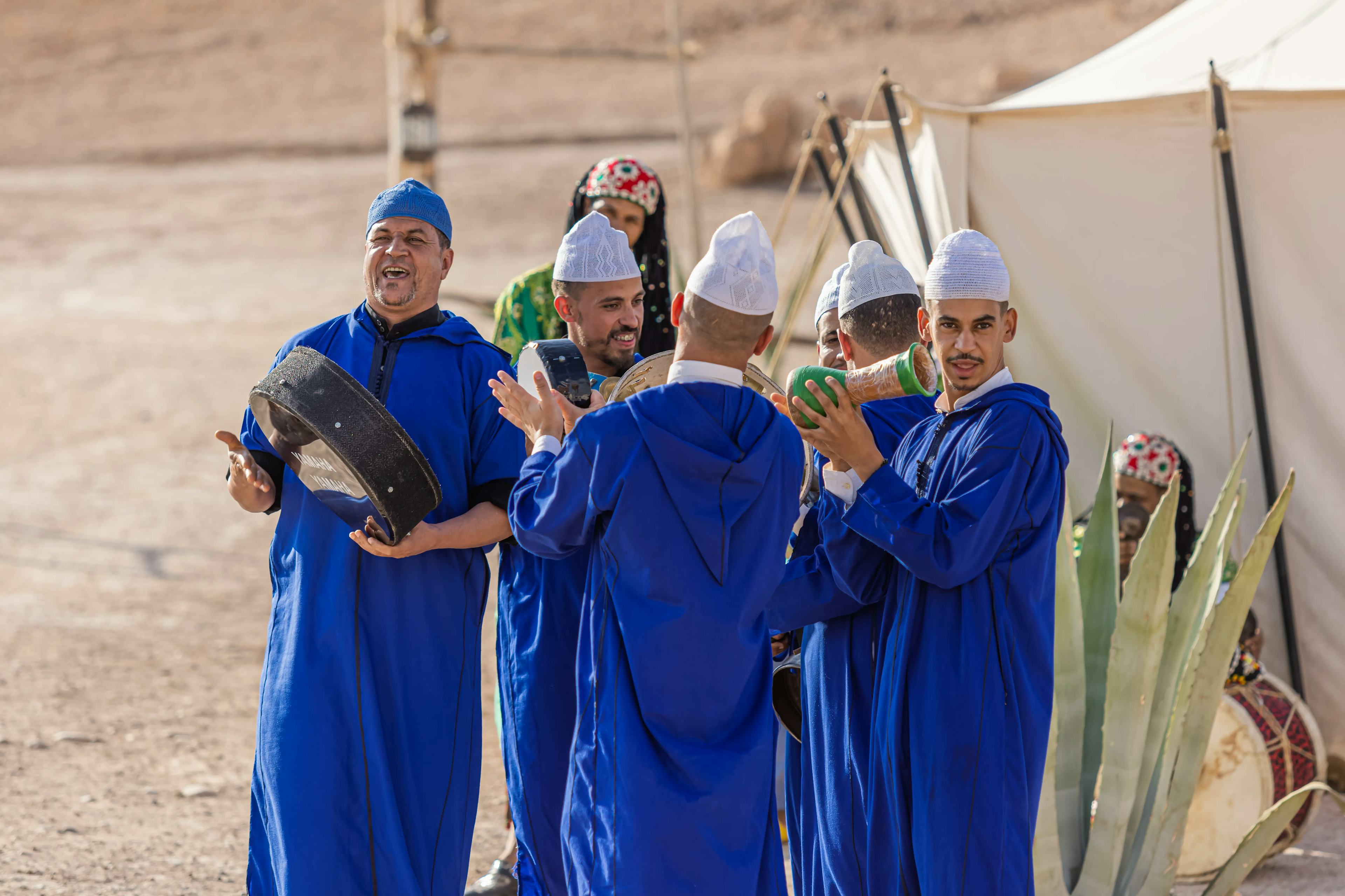 Moroccan traditional musicians 