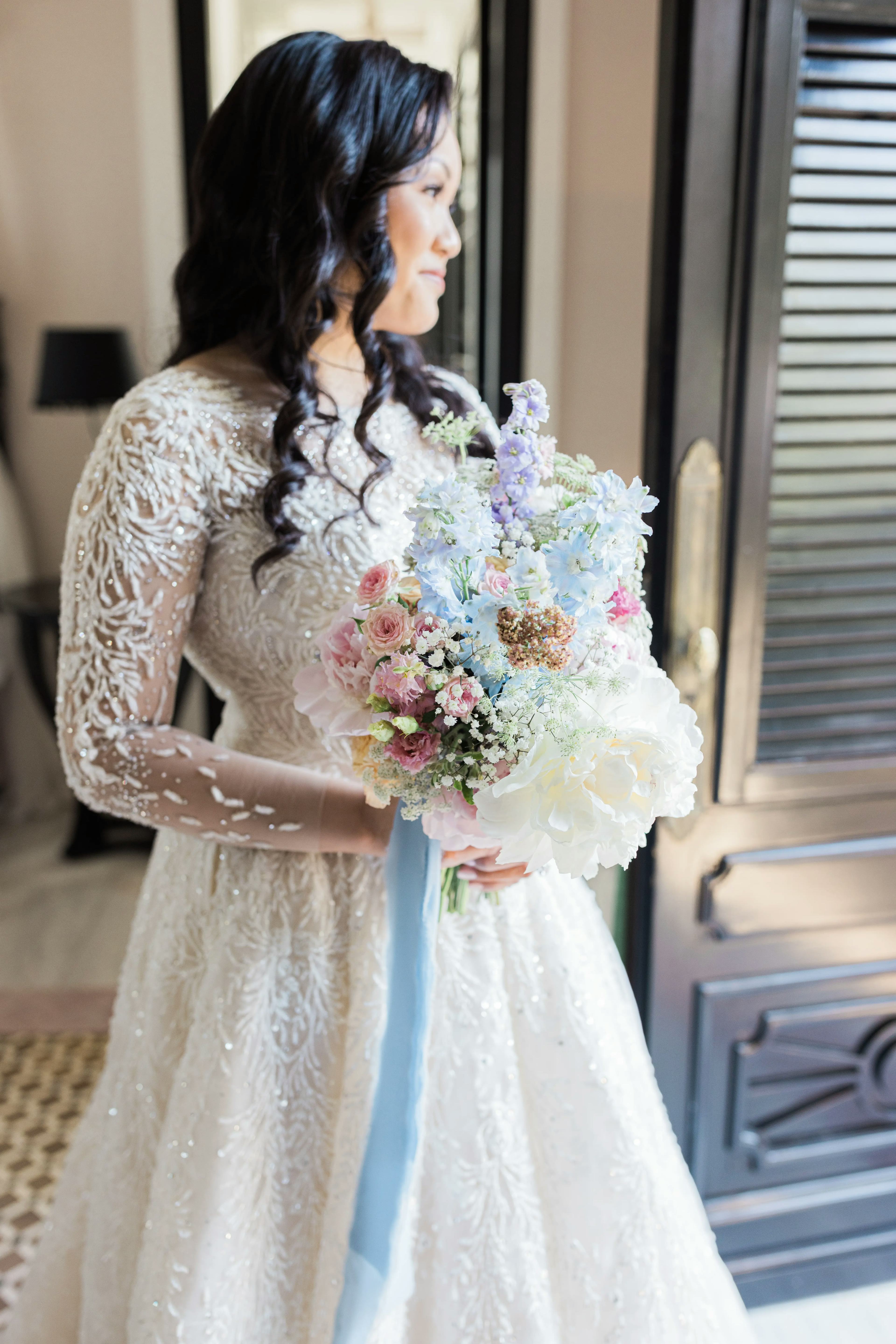 Pastel wedding flowers